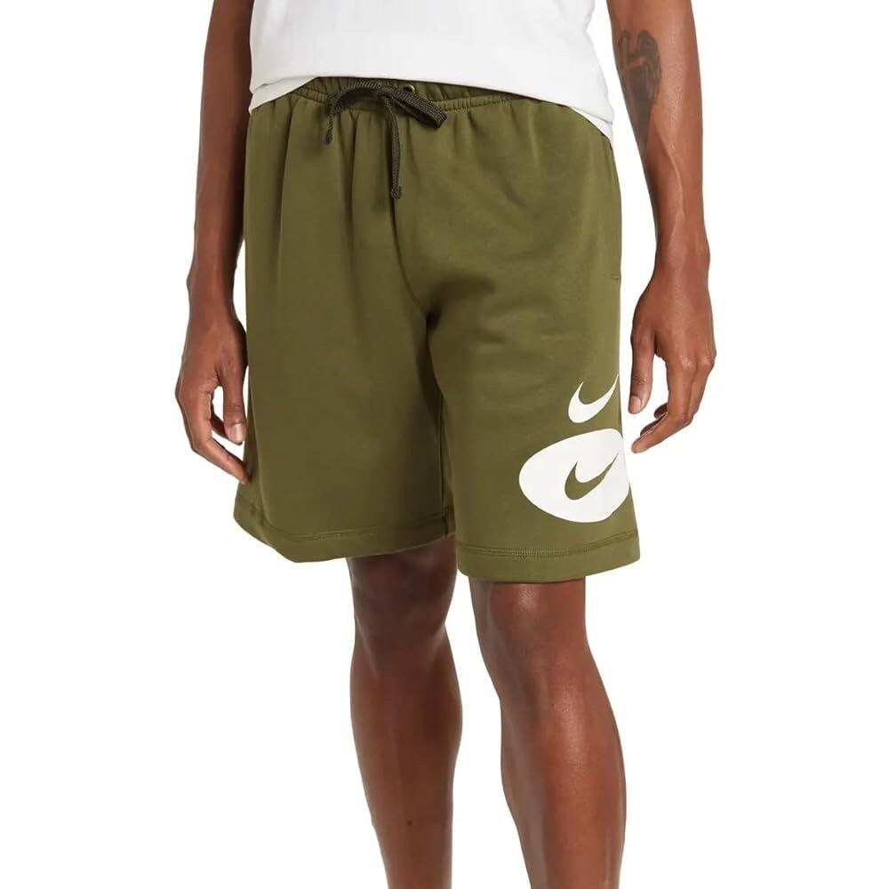 Nike Youth Large 14/16 Sportswear Swoosh League Fleece Shorts, Rough Green